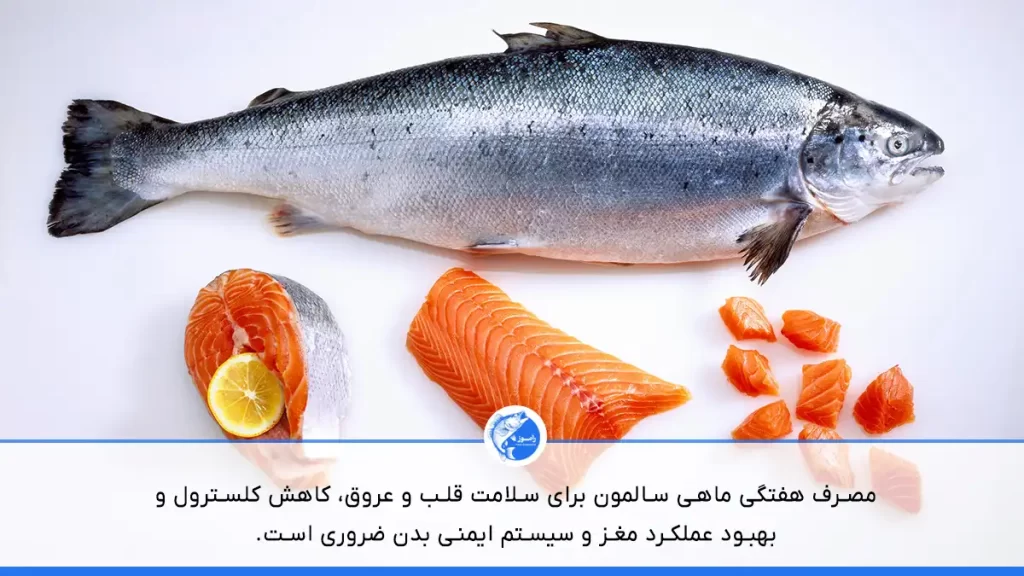 فواید مصرف هفتگی سالمون